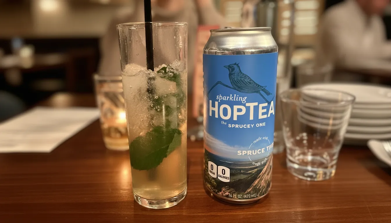 Stay Golden mocktail with Sparkling HopTea, Parkside Social, Verona, NJ
