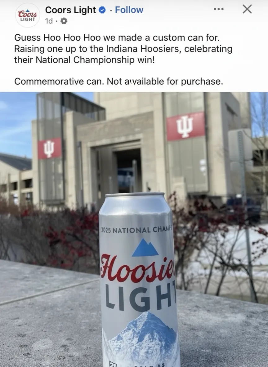 Coors Light commemorative championship can